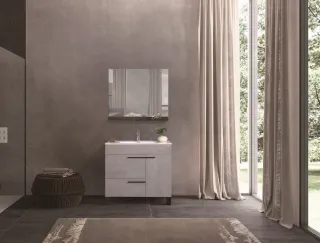 Напольная тумба с раковиной Parly Spa Gill80 цементно-серый